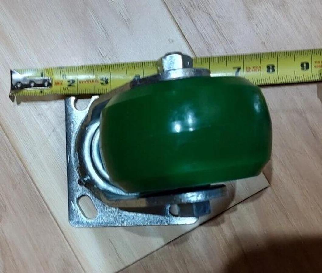 NEW Standard Plate 4" SWIVEL Caster 1000 lb. Green Polyurethane 4"dia x2"w 1NWP4