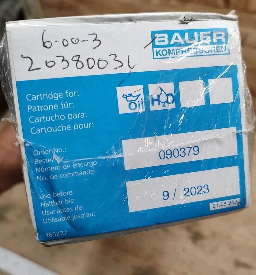 NEW BAUER KOMPRESSOREN Filter 090379 For Filter system P40/P4120" For Oil/Water