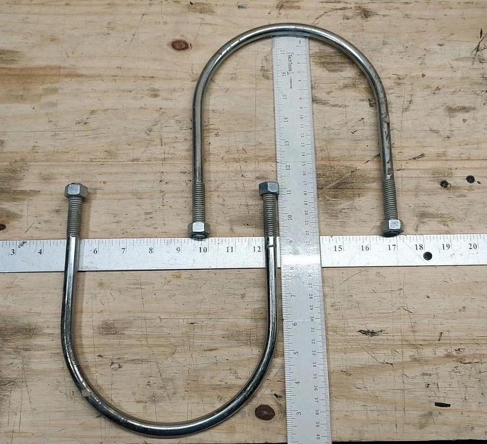 LOT Of 2 NEW 6" Pipe U-Bolt 1/2"-13 Thread Carbon Steel