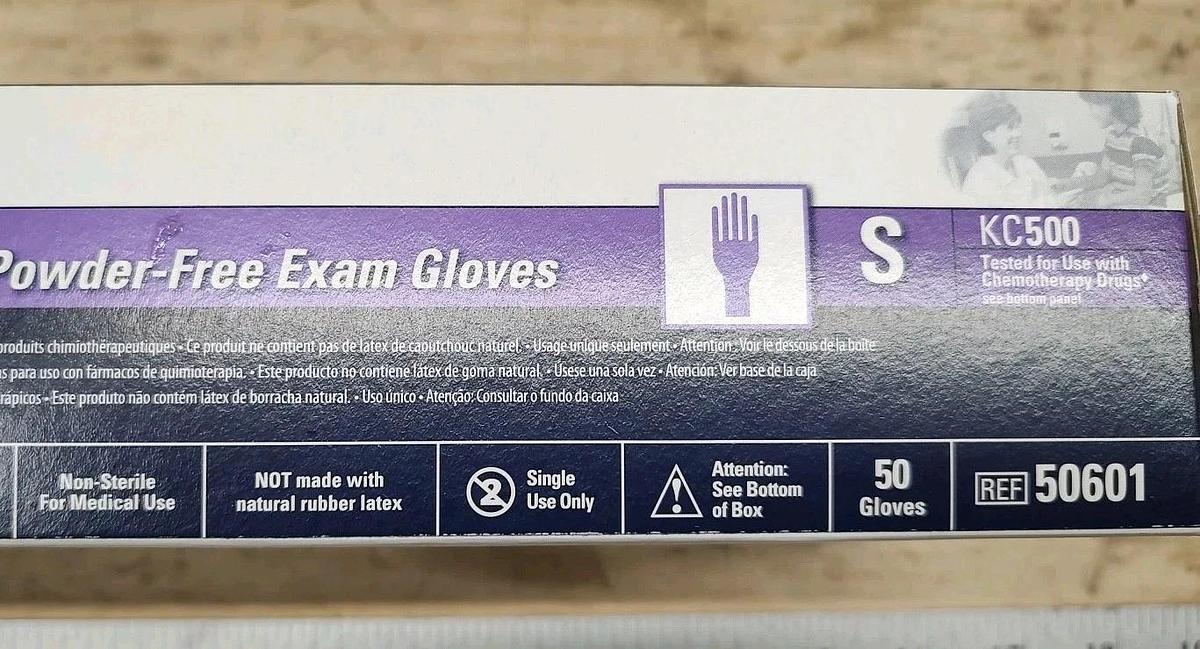 NEW Box Of 50 KIMBERLY CLARK KC500 50601 SMALL 12" PURPLE NITRILE-XTRA GLOVES