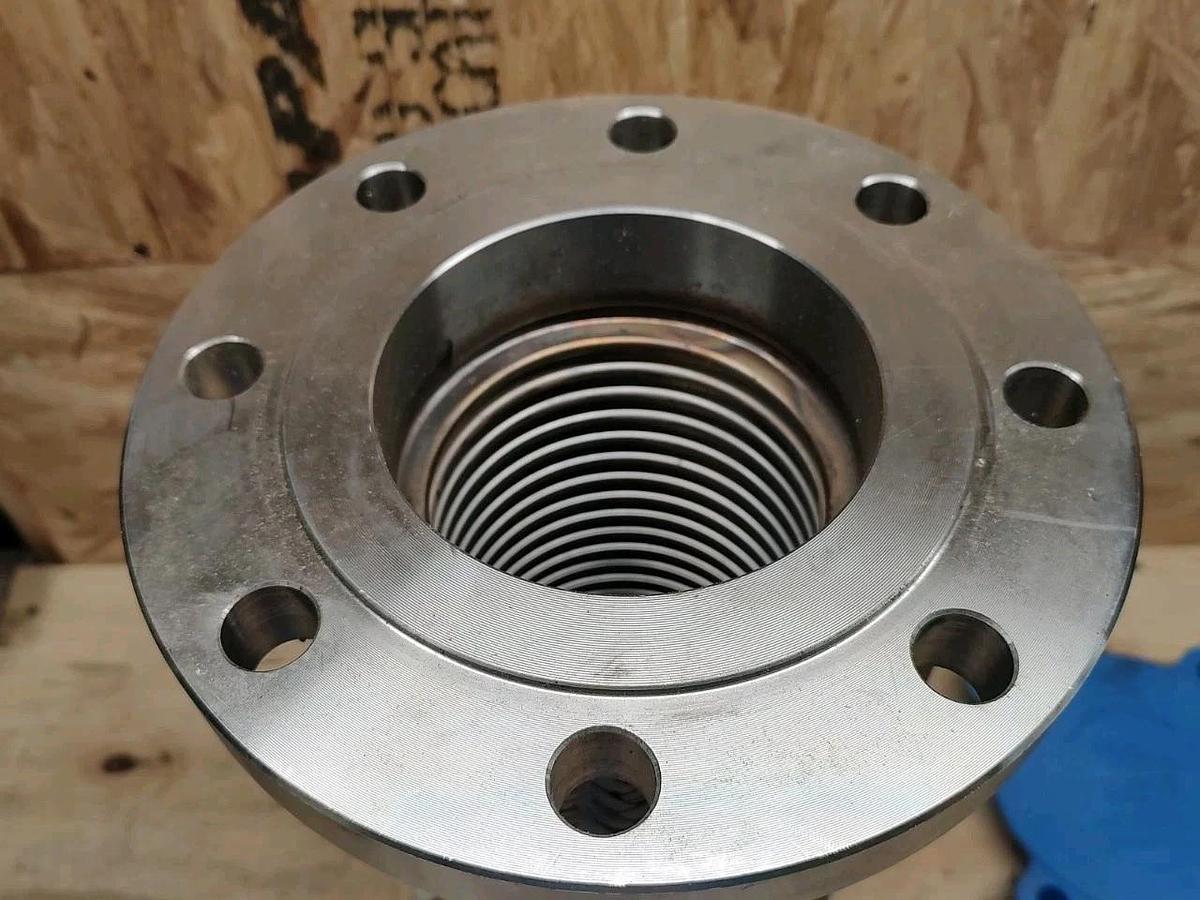 NEW 4" X 18" 150# Flanged 304 Stainless Braided Flex Hose Pipe Expansion Joint