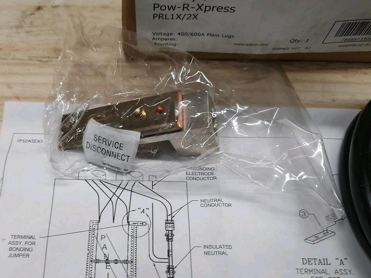 NEW EATON SEK4/6 POW-R-Xpress PRL1X/2X 600A Neutral Lug Kit 400/600A Main lugs