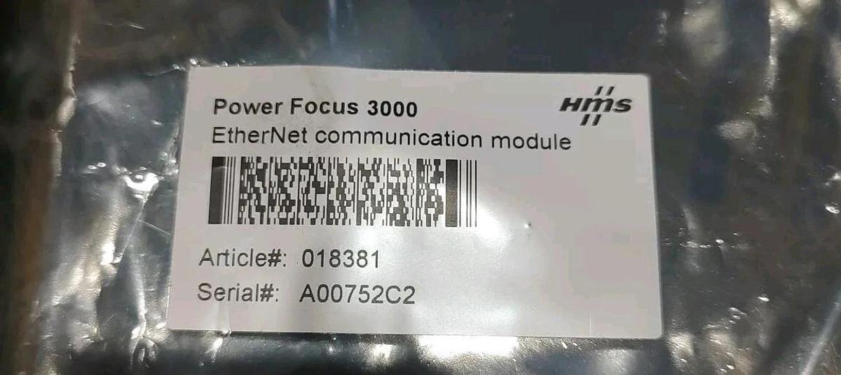 Used Atlas Copco 018381 Power Focus 3000 EtherNet Comm Module