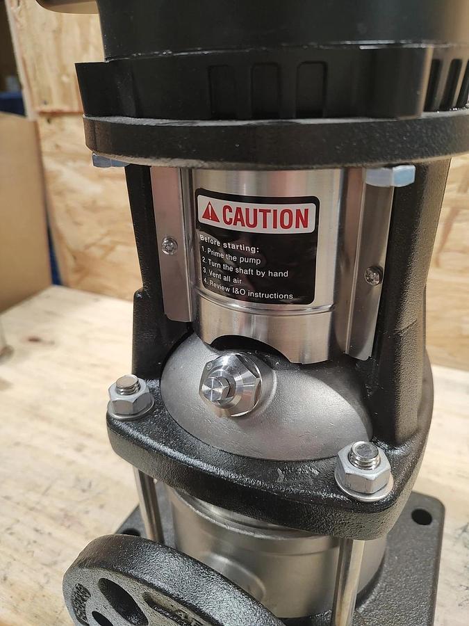Used USED Grundfos CRN1S-3 A-P-G-E-HQQE Vertical Centrifugal Pump 1.5" 4.8gpm 9991558