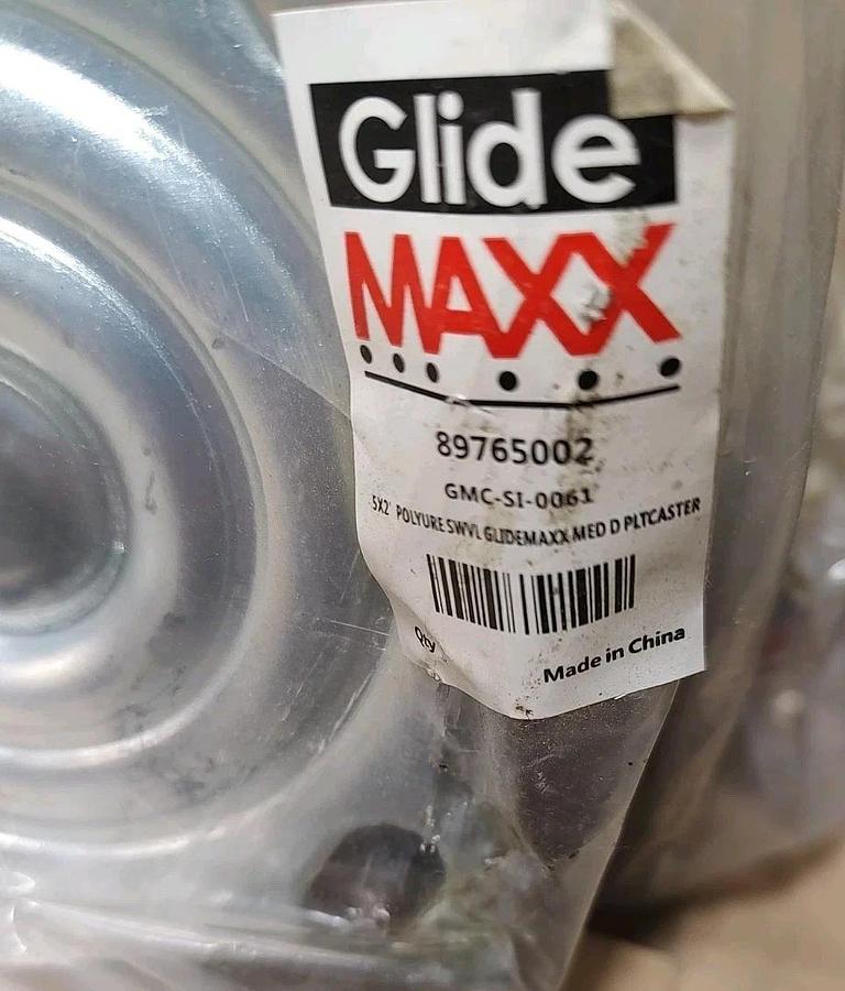 NEW Glide MAXX GMC-SI-0061 SWIVEL Top Plate Caster Polyurethene 5" Dia X 2" Wide