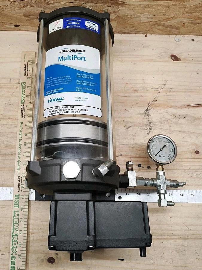 NEW Bijur Delimon 31037-1NF MultiPort lubrication pump 4Ltr grease/oil reservoir