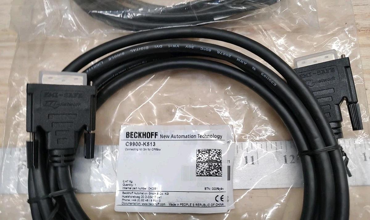 NEW Beckhoff C9900-K513 Connection Kit for CP69xx panel, 3M DVI & 3M USB cables