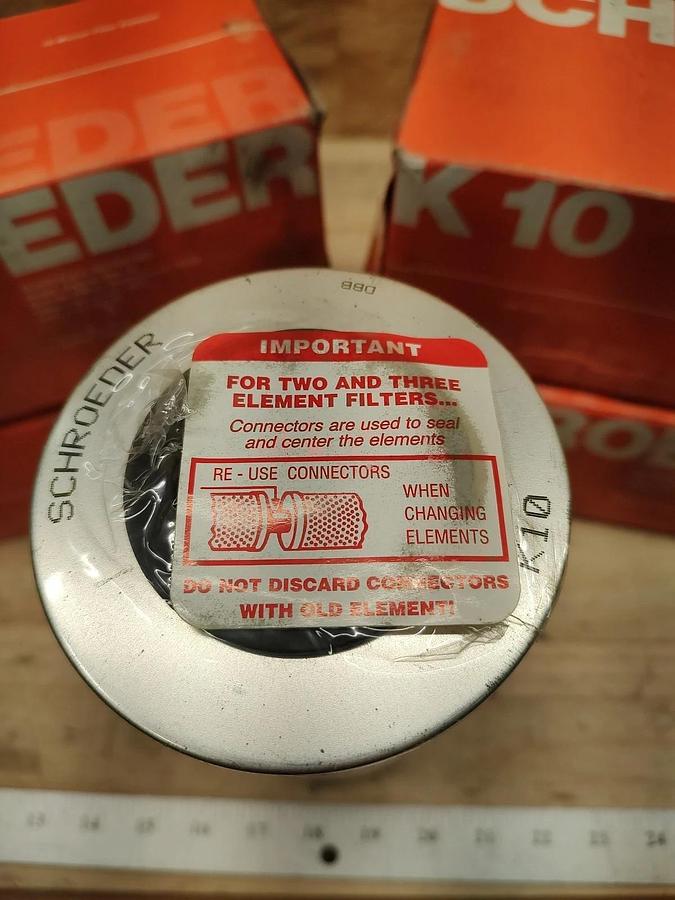 NOS SEALED LOT OF 4 SCHROEDER K10 - 10 Micron FILTER ELEMENTS