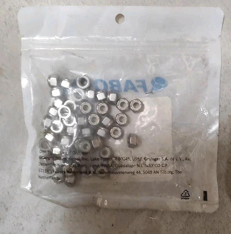 NEW Sealed 50 Pack Fabory 22RV96 Nylon Insert Locknut 1/4-20 304SS NE-STST
