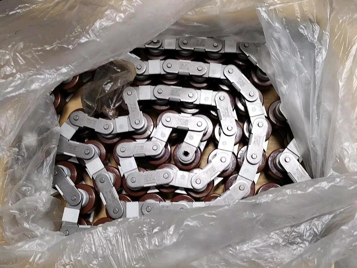 NEW Lot of 20ft Tsubaki RF2080 VRPPA-SC Free Flow Conveyor Chain Plastic Rollers