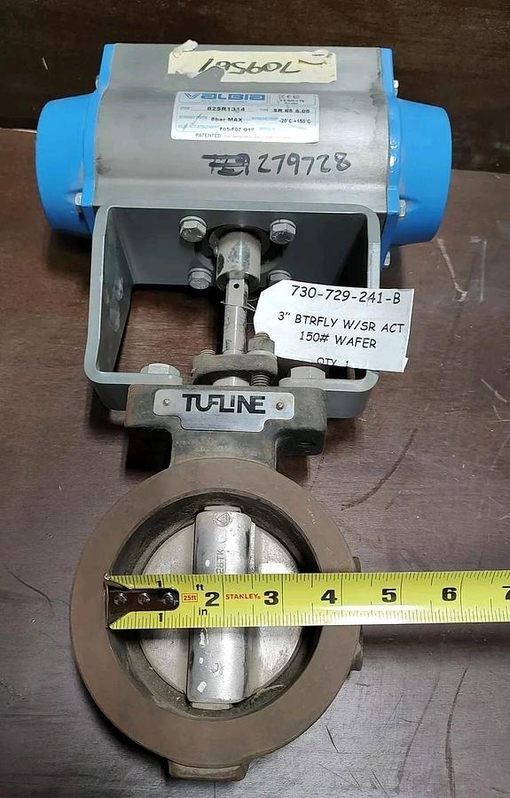 NEW XOMOX LL640 3" 150# Wafer Butterfly Valve 316SS W/SR85 S.05 Air Actuator