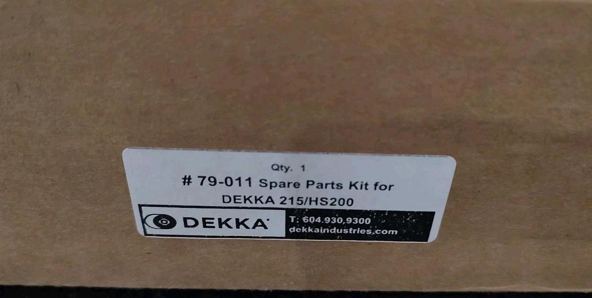 NEW IN SEALED BOX DEKKA INDUSTRIES 79-011 Spare Parts Kit for 215/HS200