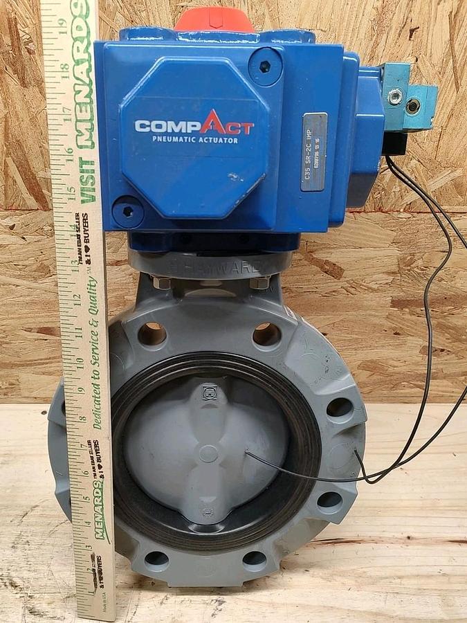 NEW Hayward 6" Flow Control PCDBYV11060E Butterfly Valve w/Compact Air Actuator