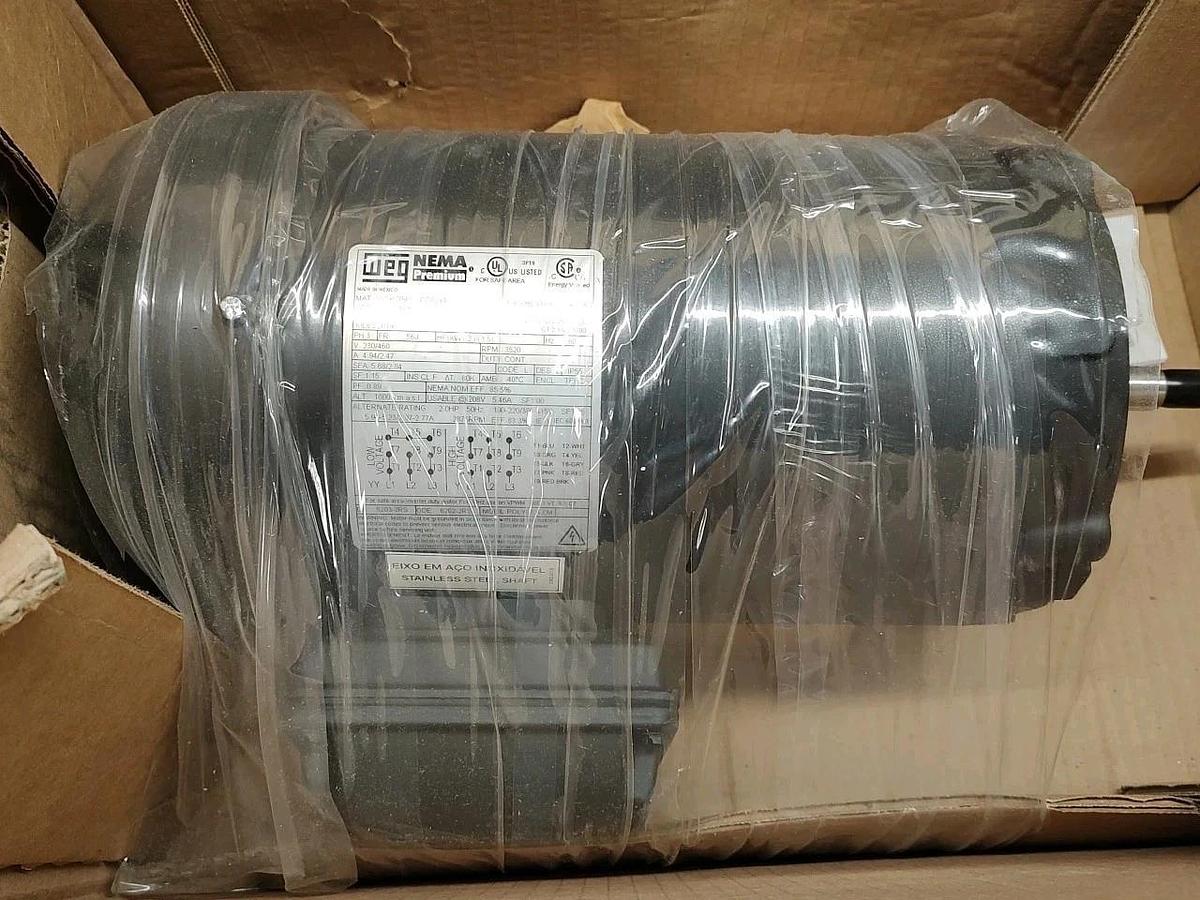 NEW WEG JET PUMP Motor 00236ET3EJPR56J-S 3520RPM, 2.0HP TEFC FOOTLESS