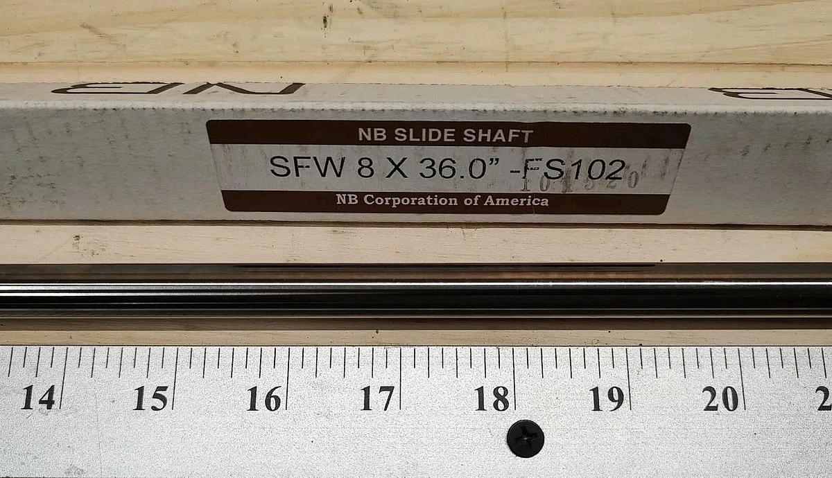 NEW Nippon Bearing 1/2"OD Slide Shaft SFW 8 X 36.0"-FS102 Thread 1/4-20 ONE End