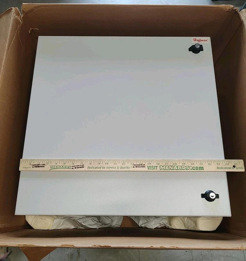 NEW Hoffman DBL242412G L-Box 24" x 24" x 12" White Metal Electrical Enclosure