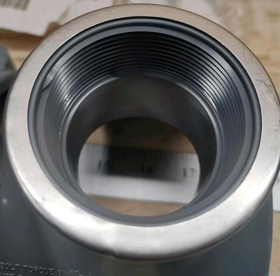 NEW Spears 867V-420CSR Clamp-on Pipe Saddle 4" Pipe X 2" NPT Outlet CPVC 3EDW4