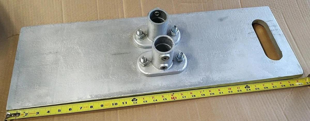 NEW GGS Guardrail System Base,30 in L x10 in x 70lb temporary guard rail 10K030