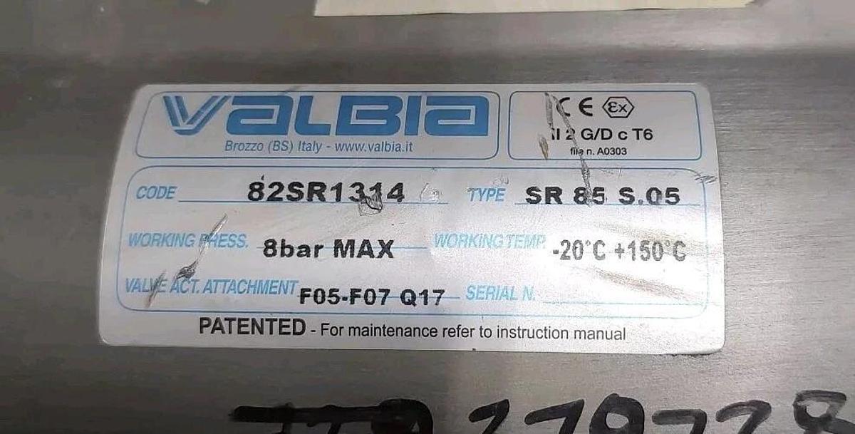 NEW XOMOX LL640 3" 150# Wafer Butterfly Valve 316SS W/SR85 S.05 Air Actuator