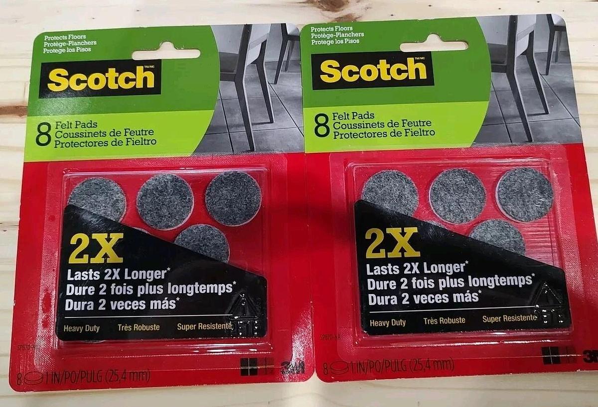 NEW & SEALED Lot of 2 3M Scotch SP870-NA Heavy Duty Felt Pads (16 total) 54007061328