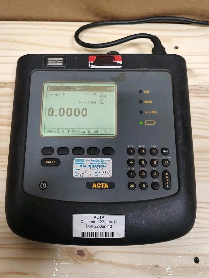 Used USED ATLAS COPCO ACTA 3000 - 8092 1133 40  TORQUE ANALYZER