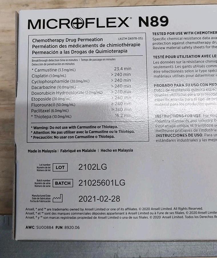 NEW Box of 50 Ansell N891 Microflex SMALL Nitrile Powder-free