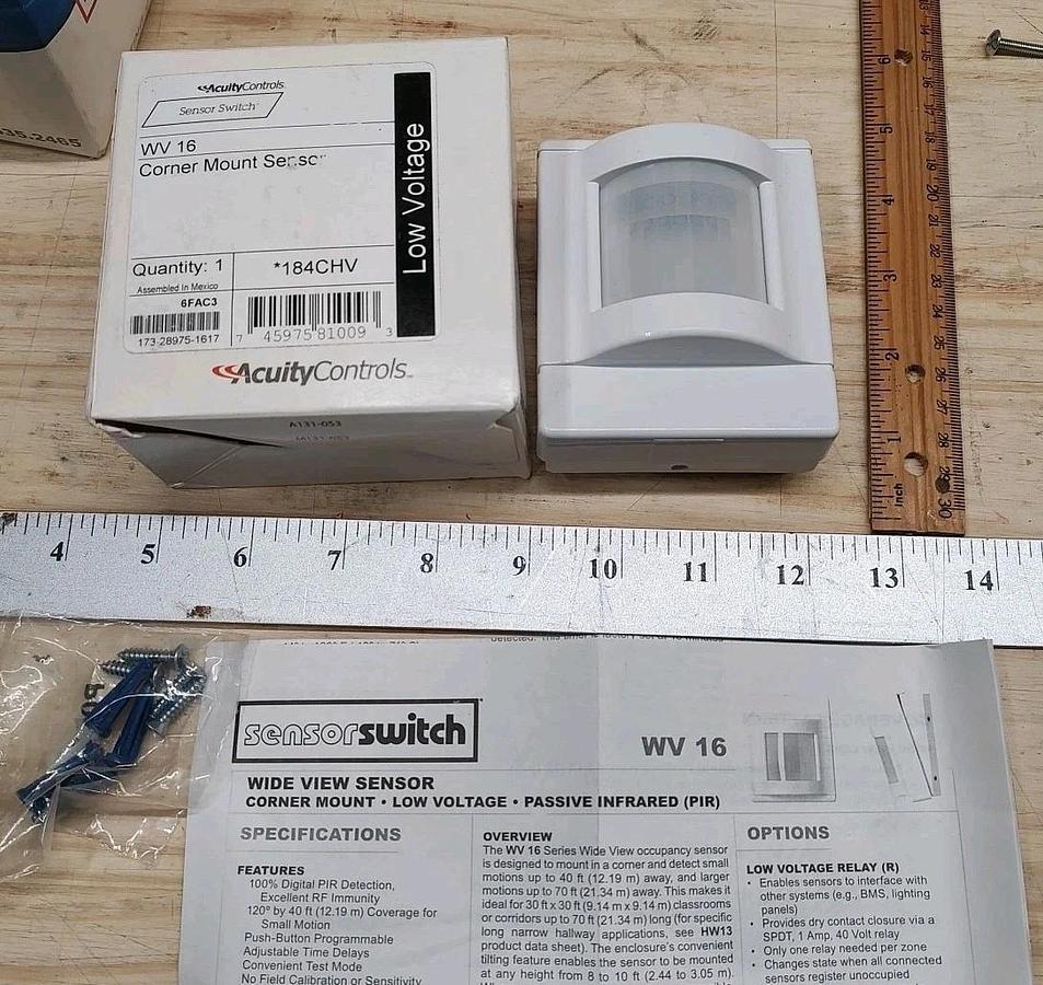 NEW ACUITY Controls WV PDT 16 WIDE VIEW SENSOR Corner Low Voltage 12-24VAC/VDC