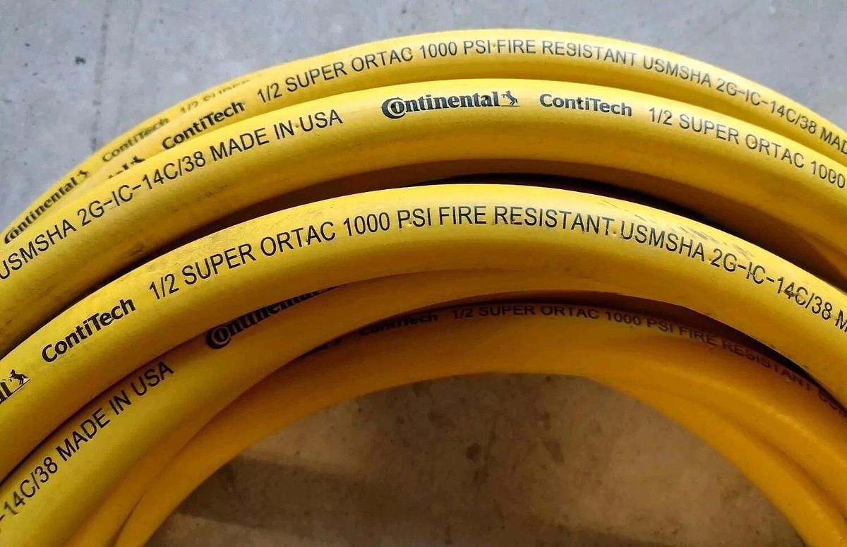 NEW Lot of 50FT 1/2" YELLOW Continental ContiTech 20024051 Super Ortac® 1000psi