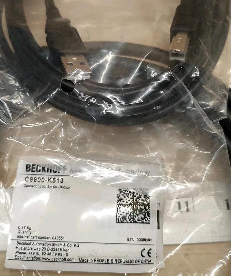 NEW Beckhoff C9900-K513 Connection Kit for CP69xx panel, 3M DVI & 3M USB cables