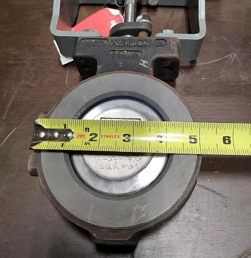 NEW XOMOX LL640 3" 150# Wafer Butterfly Valve 316SS W/SR85 S.05 Air Actuator