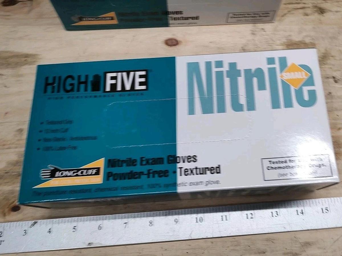 Lot Of 3 Boxes High Five SMALL Purple Nitrile 12" Gloves