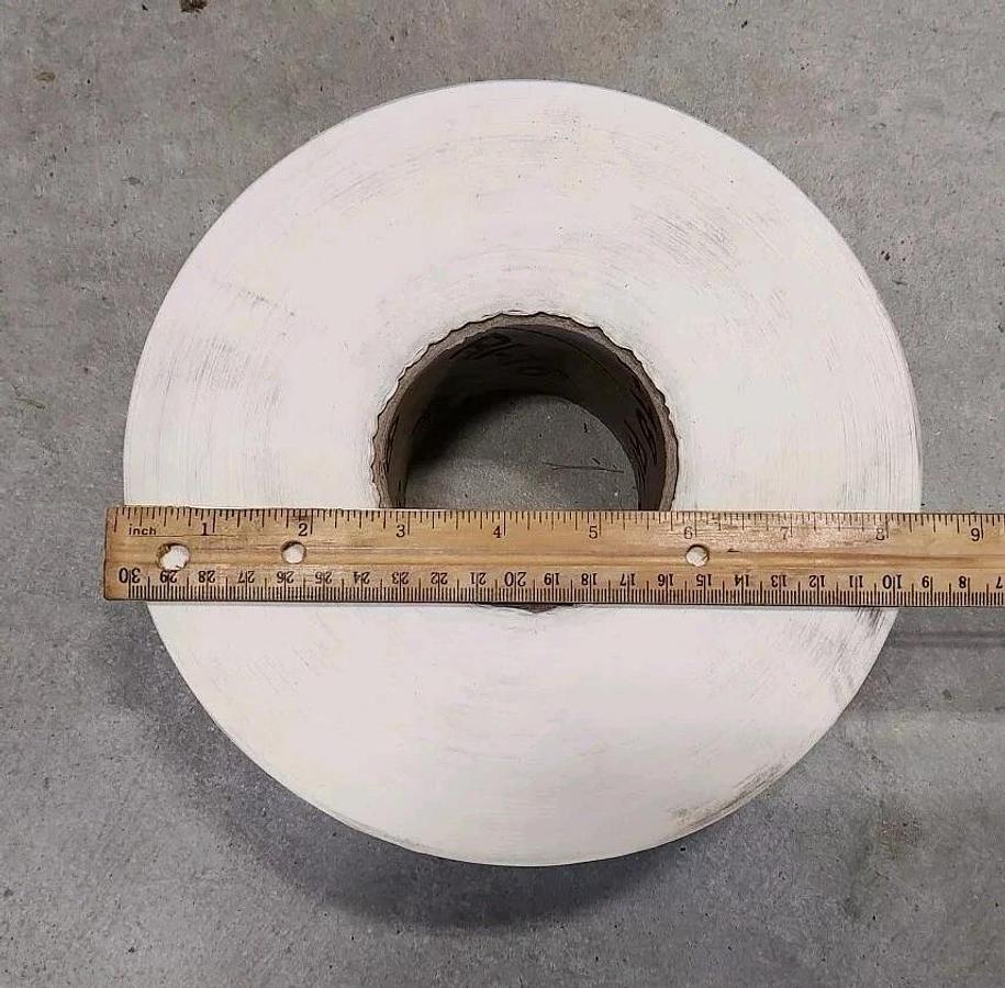 NEW - 1 - Roll Accuform MPT03 WHITE Danger Asbestos Barricade Tape 3" x 1000'