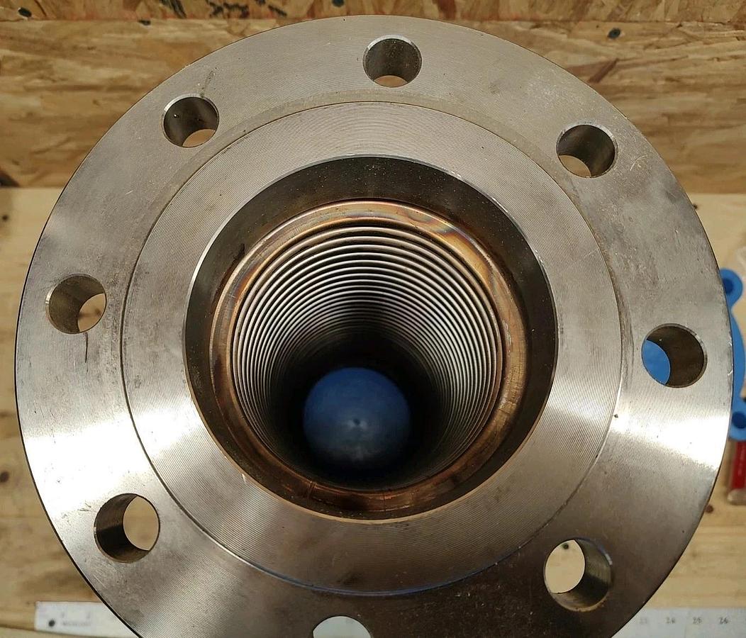 NEW 4" X 18" 150# Flanged 304 Stainless Braided Flex Hose Pipe Expansion Joint