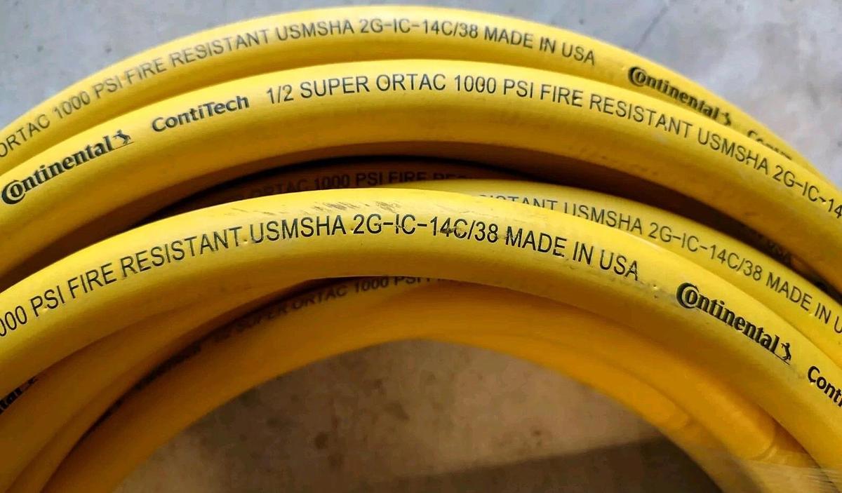 NEW Lot of 50FT 1/2" YELLOW Continental ContiTech 20024051 Super Ortac® 1000psi