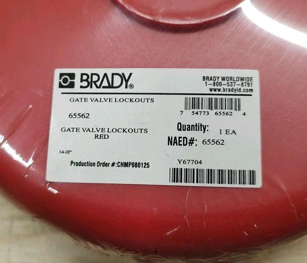 NEW Brady 65562 RED GVLO Gate Valve Lockout 5-6.5" Valve Wheel Size