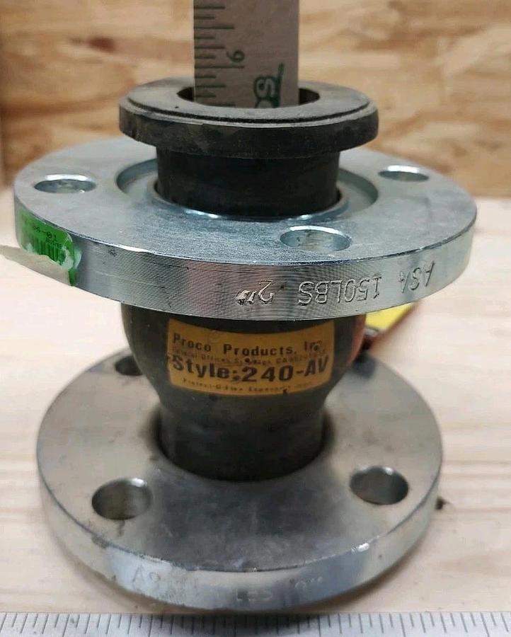 NEW Proco 240AV/EE EPDM Expansion Joint 2" x 6" W/ Beaded End Flanges