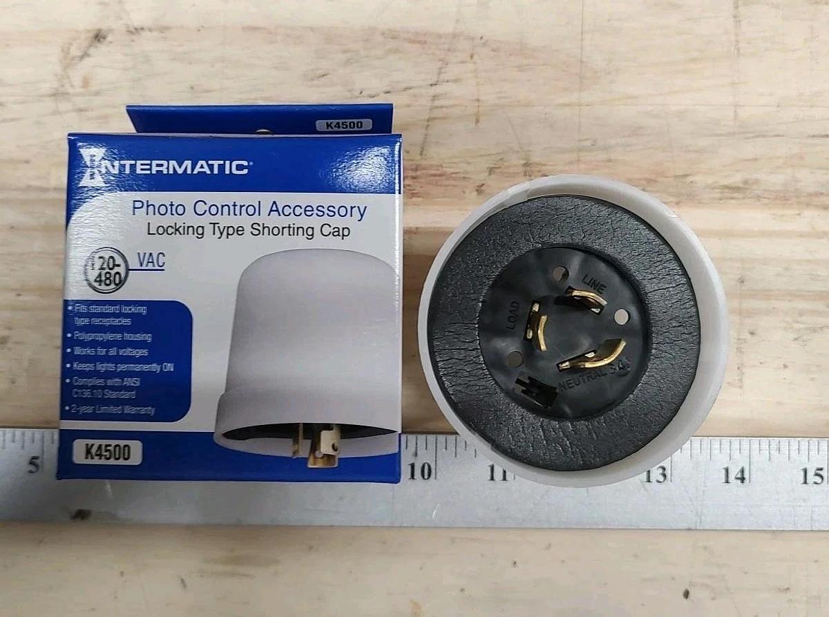 NEW Intermatic K4500 Shorting Cap for Twist Locking Type Receptacles 120-480VAC