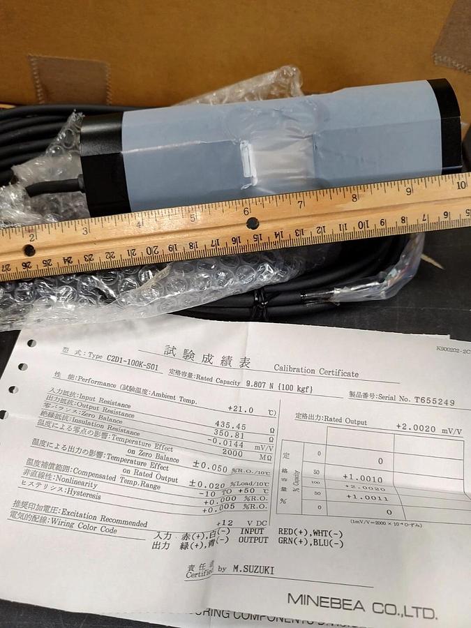 NOS MINEBEA / NMB LOAD CELL Type C2D1-100K-S01 - 100kg 220lb capacity