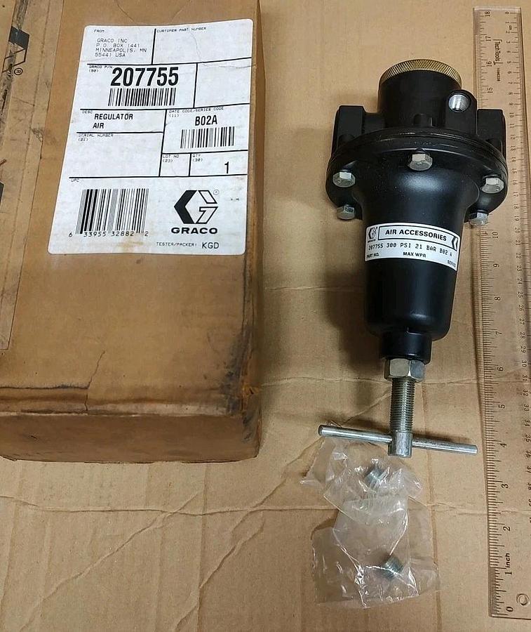 NEW Graco 207755 High Volume Air Regulator, 3/4npt Ports 300psi 380scfm MAX