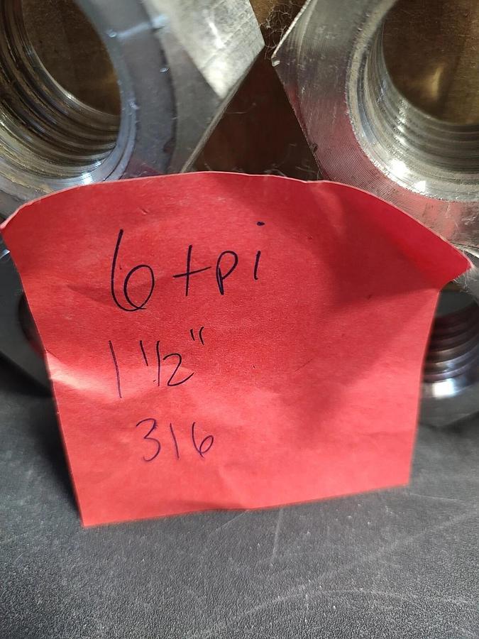 Lot Of 1 New & Never Used! 1-1/2"-6 NC 316 Stainless Steel Heavy Hex Nut