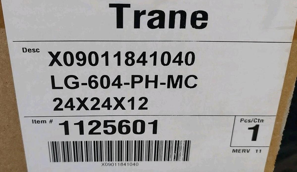 NEW Genuine TRANE Filter 1125601 LG-604-PH-MC 24 x 24 x 12 MERV 11