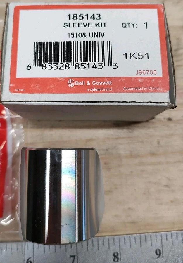 NEW Bell & Gossett 185143 Stainless Steel Shaft Sleeve Kit 1510 Replaces 185142