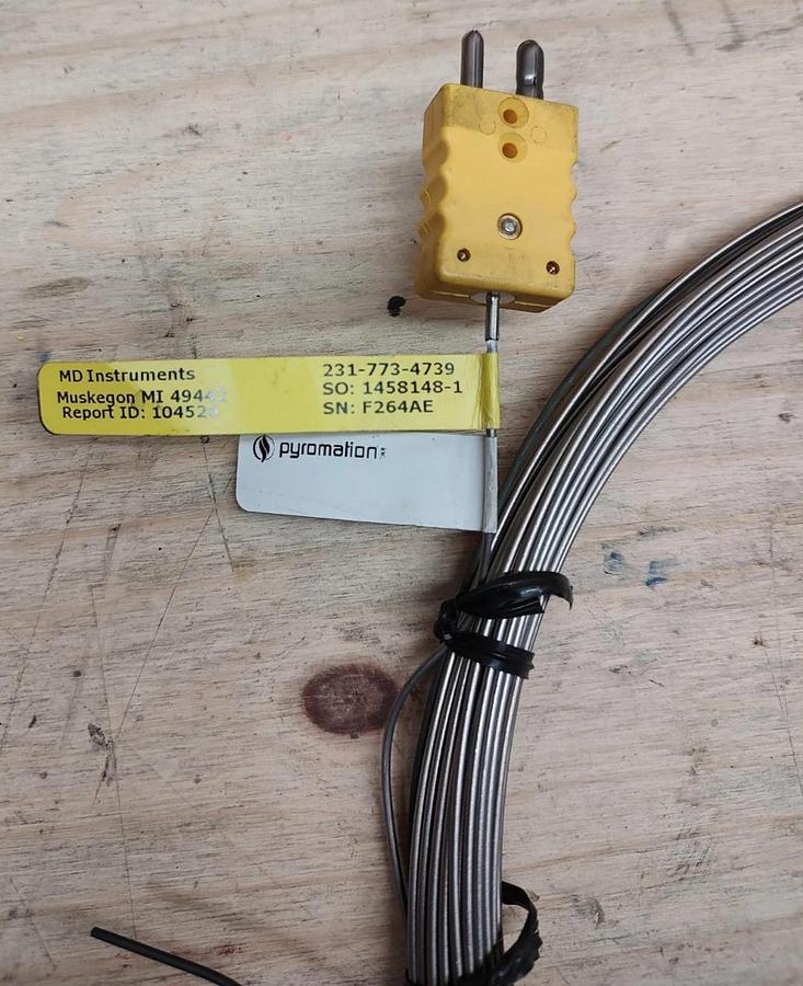 NEW PYROMATION K13UZM-1776-00-4 TYPE K Insulated Wire Type THERMOCOUPLE