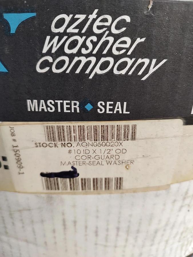 NEW 1 pound Aztec Masterseal washers AON050020X #10 x 1/2"OD Aluminum w/Neoprene