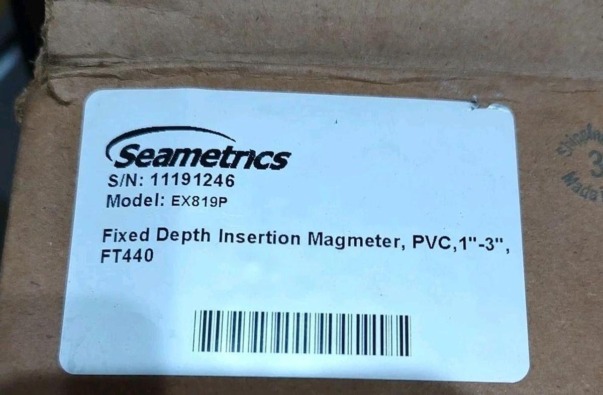 NEW OPEN BOX Seametrics EX819P Fixed Depth Insertion Magmeter FT440M PVC 1"-3"