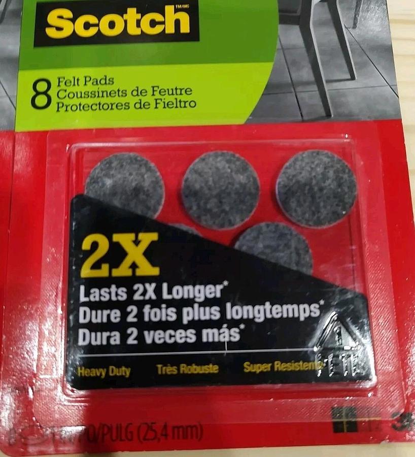 NEW & SEALED Lot of 2 3M Scotch SP870-NA Heavy Duty Felt Pads (16 total) 54007061328