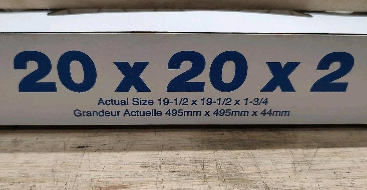 NEW Box Of 12 20"X20"X2" Pro Source 6222236 PLEATED AIR FILTER MERV 8 Wire Back