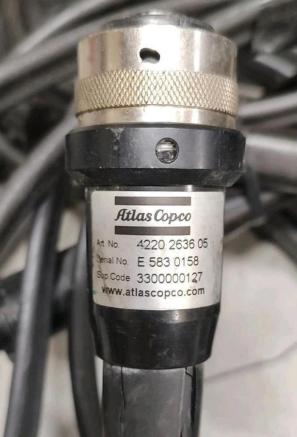 Used LOT Of 10 F0R PARTS ONLY Atlas Copco 4220-2636-05 PF4 Tool Cable 5m Long