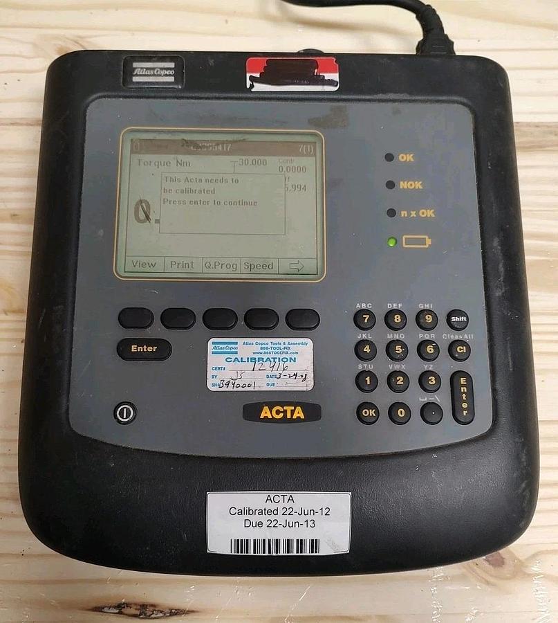 Used USED ATLAS COPCO ACTA 3000 - 8092 1133 40 TORQUE ANALYZER