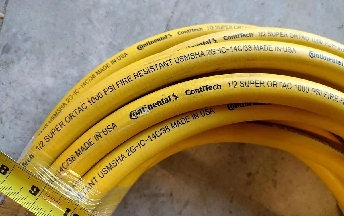 NEW Lot of 50FT 1/2" YELLOW Continental ContiTech 20024051 Super Ortac® 1000psi